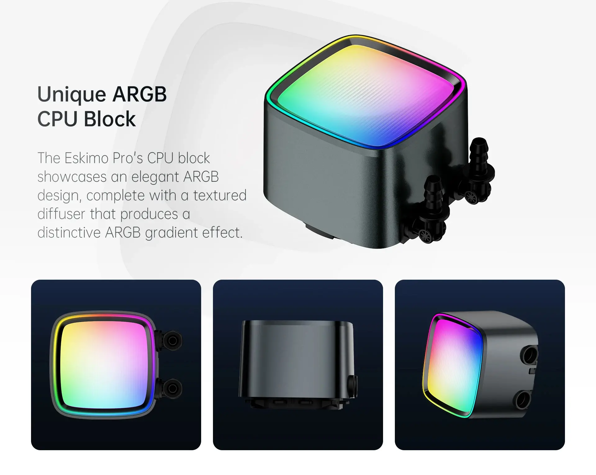 Geometric Future водно охлаждане Water Cooling - Eskimo Pro 360 White - Addressable RGB, LGA1851/AM5 - image 12