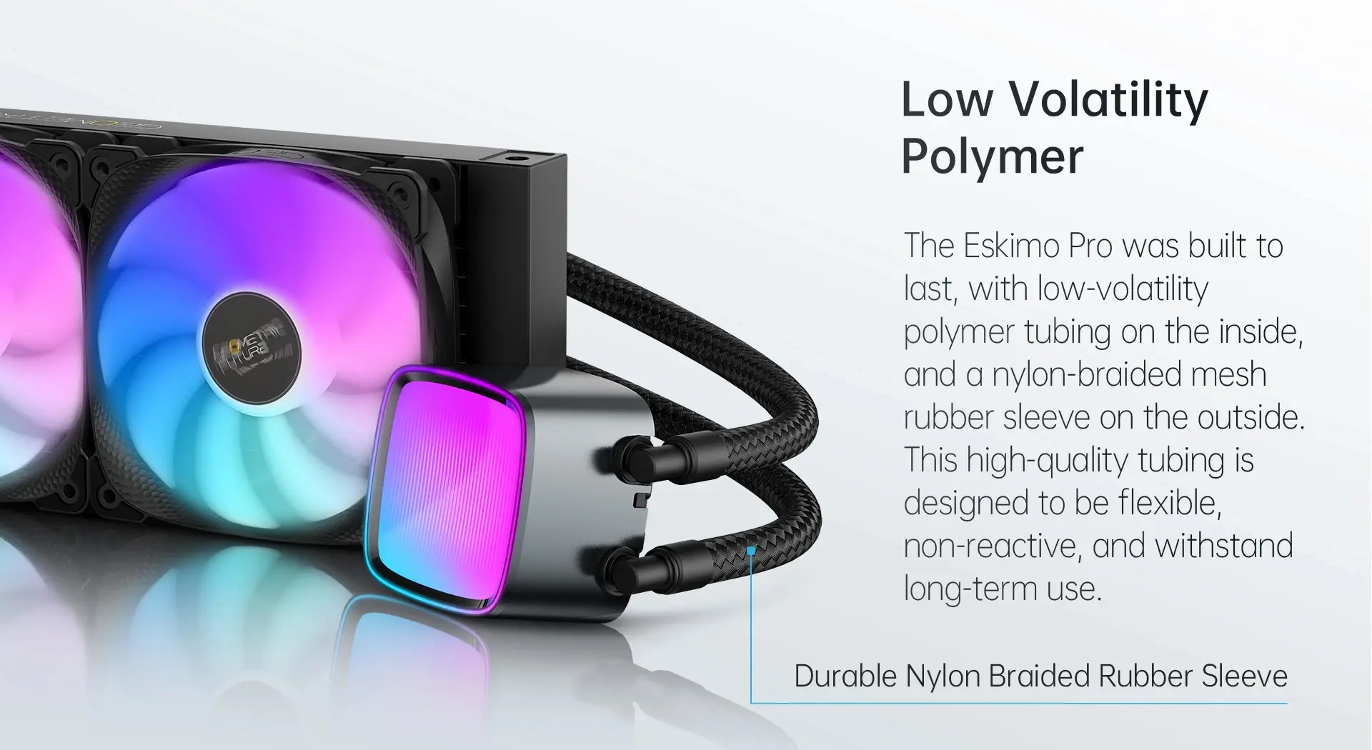 Geometric Future водно охлаждане Water Cooling - Eskimo Pro 360 White - Addressable RGB, LGA1851/AM5 - image 15