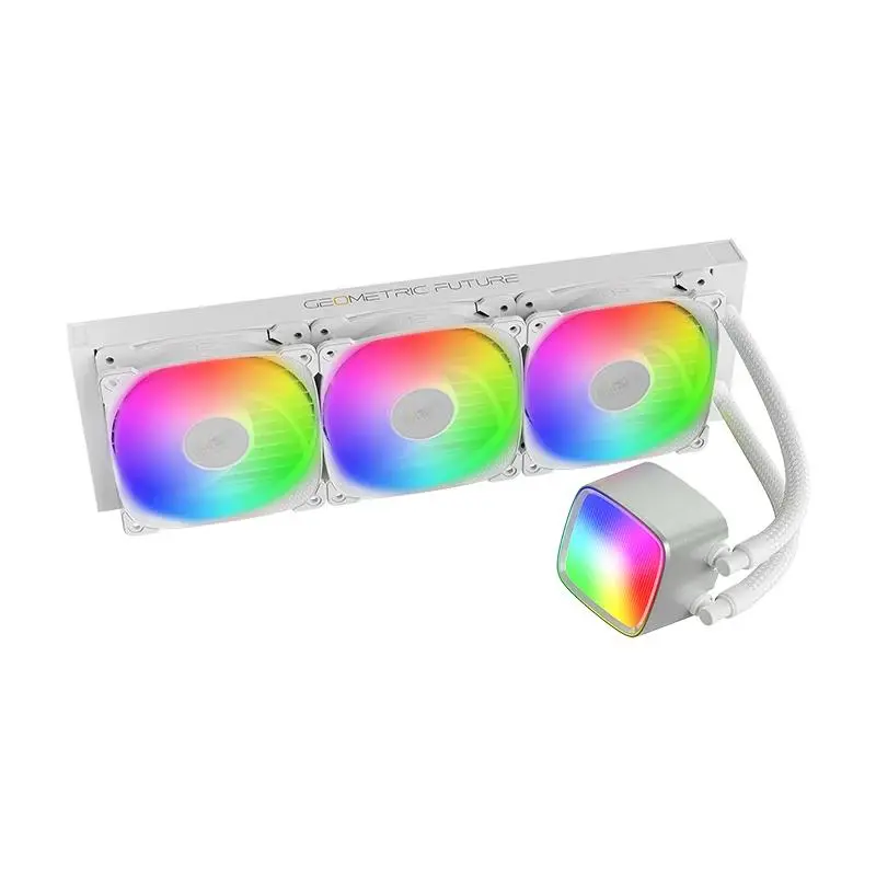 Geometric Future водно охлаждане Water Cooling - Eskimo Pro 360 White - Addressable RGB, LGA1851/AM5 - image 2