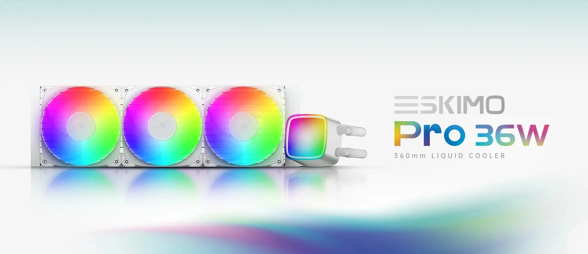 Geometric Future водно охлаждане Water Cooling - Eskimo Pro 360 White - Addressable RGB, LGA1851/AM5 - image 8