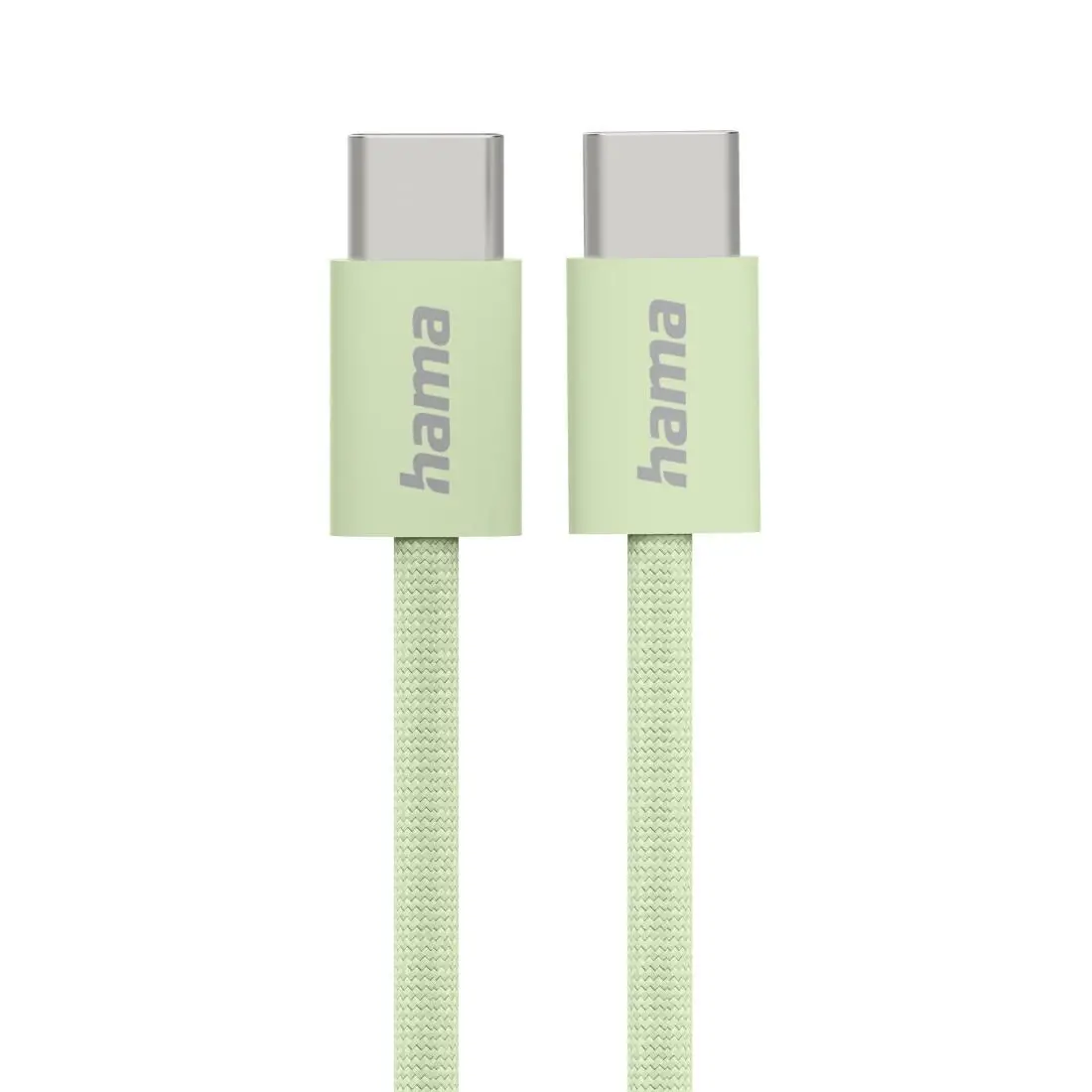 HAMA Καλώδιο φόρτισης "Fabric", USB-C - USB-C, 1 m, Nylon, πράσινο