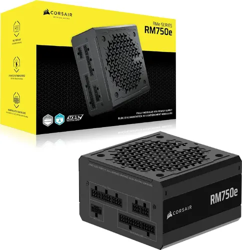 CORSAIR RM750e, 750 Watt, ATX 3.1, PCIe 5.1, Cybenetics GOLD Certified, Fully Modular - image 4