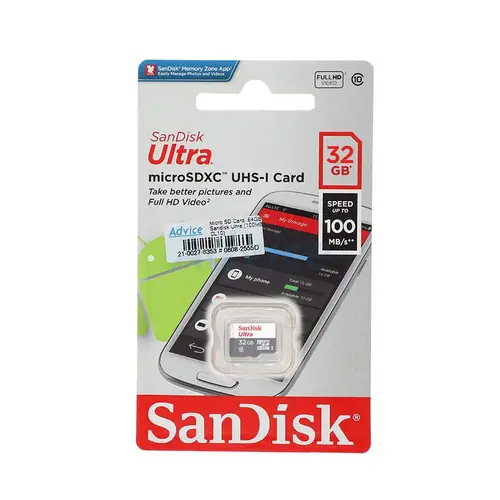 Карта памет SANDISK Ultra micro SDHC UHS-I, A1, 32GB, Class 10, 100Mb/s - image 1