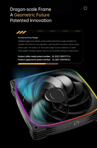 Geometric Future Комплект вентилатори Fan Pack 3-in-1 140 mm, Reversed - Squama 2503RB-14 Black - image 10