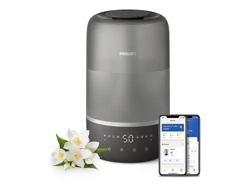 PHILIPS Υγραντήρας αέρα Σειρά 1000 Συνεχής ύγρανση έως 32 ώρες εφαρμογή Air+ για χώρο έως 41 m² γκρι PHILIPS Υγραντήρας αέρα Σειρά 1000 Συνεχής ύγρανση έως 32 ώρες εφαρμογή Air+ για χώρο έως 41 m² γκρι