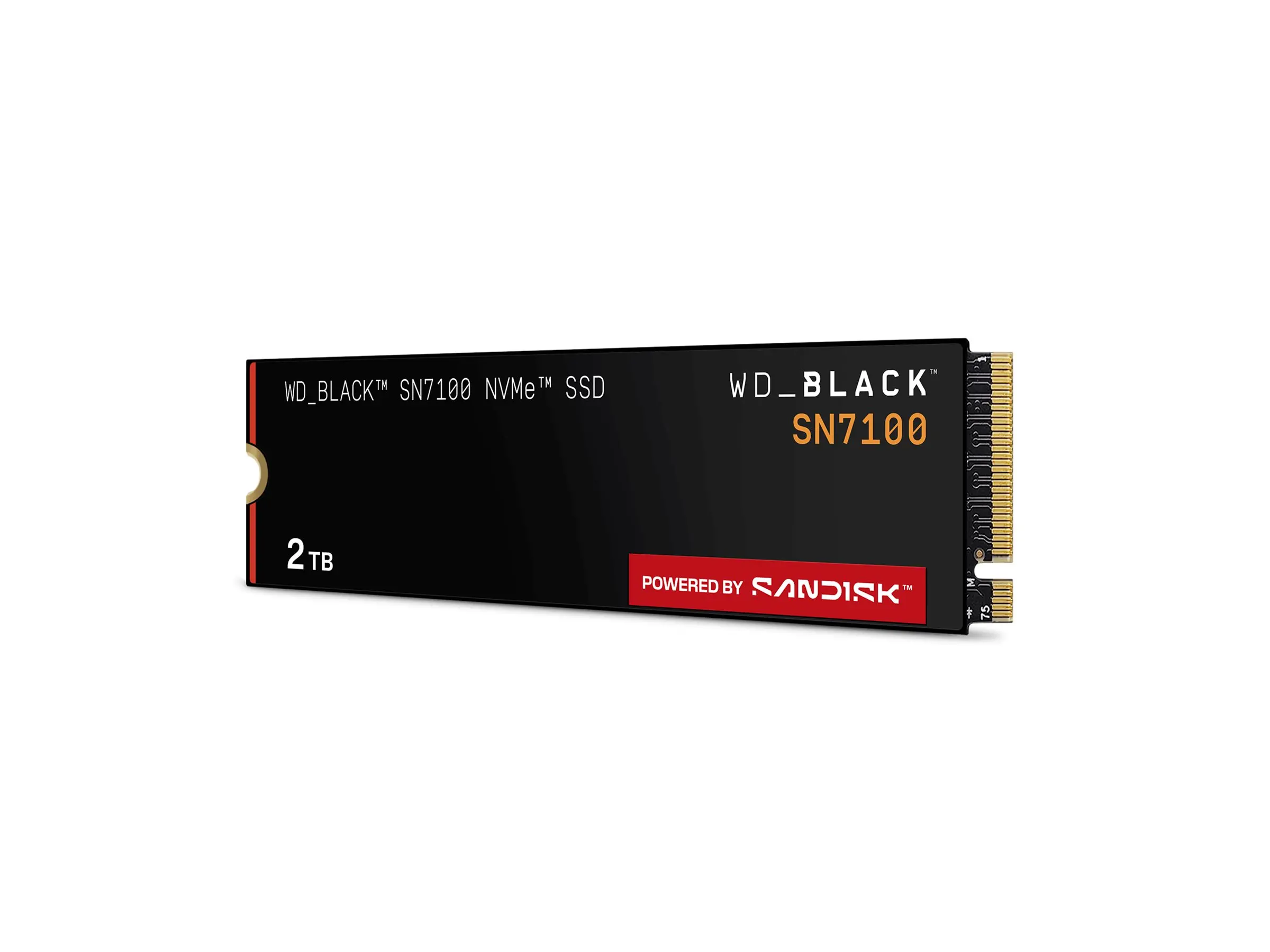 SSD POWERED BY SANDISK  Black SN7100 2TB M.2 2280 PCIe Gen4 x4 NVMe, Read/Write: 7250/6900 MBps, IOPS 1000K/1400K, TBW: 1200 - image 1