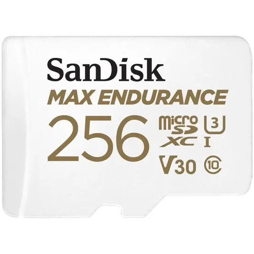 Card de memorie SANDISK MAX Endurance, Adaptor SD, micro SDXC UHD, V30, 256GB, Class 10 - 1