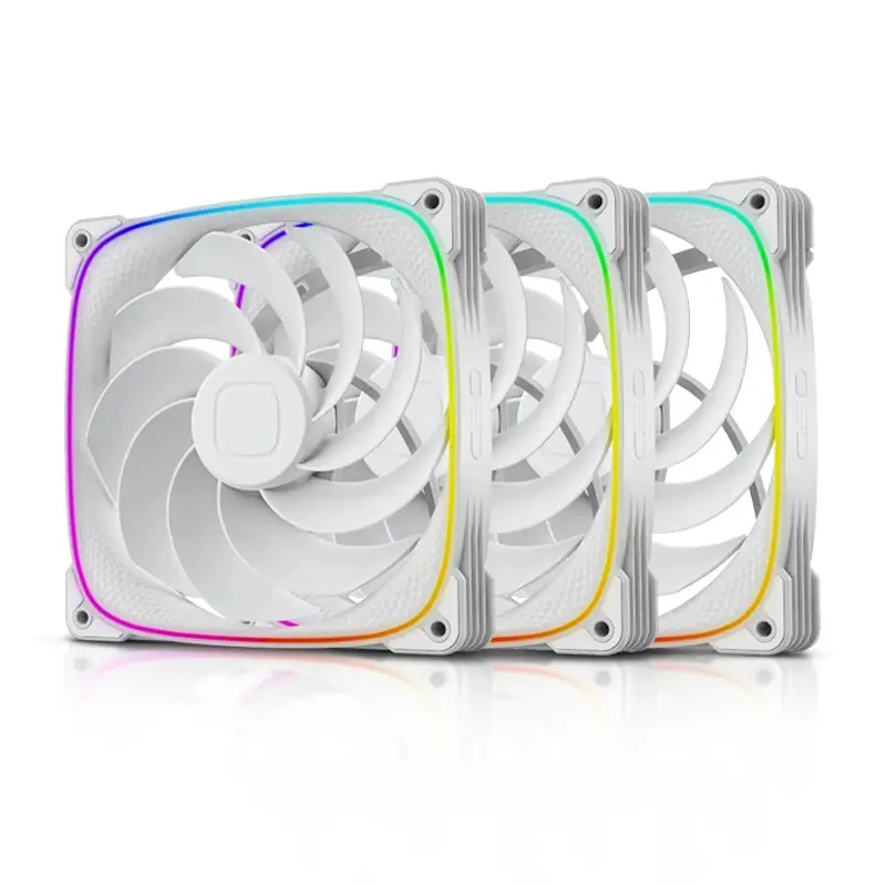 Geometric Future Set ventilatoare Fan Pack 3-in-1 140 mm, Reversed - Squama 2503RW-14 White