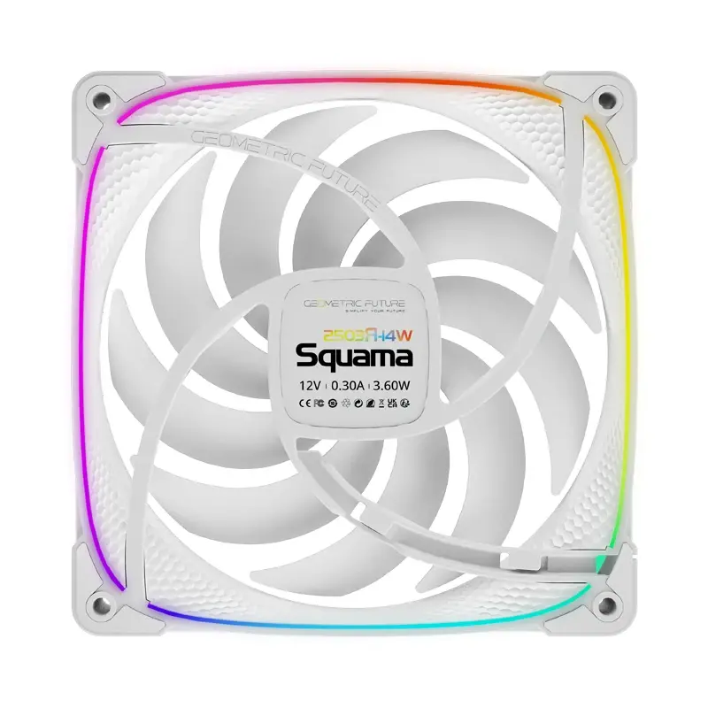 Geometric Future Set ventilatoare Fan Pack 3-in-1 140 mm, Reversed - Squama 2503RW-14 White - image 4