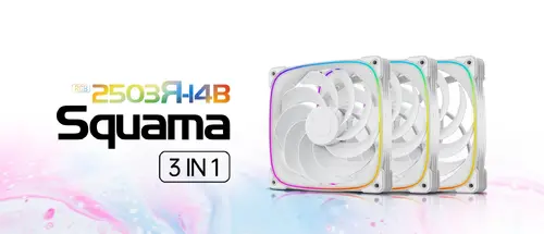 Geometric Future Σετ ανεμιστήρων Fan Pack 3-in-1 140 mm, Reversed - Squama 2503RW-14 White - 9