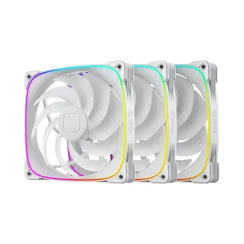 Geometric Future Set ventilatoare Fan Pack 3-in-1 140 mm - Squama 2503W-14 White - 1