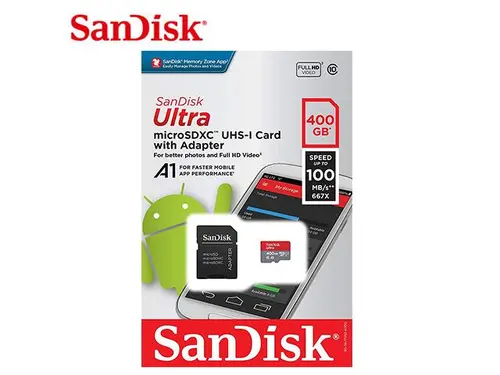 SanDisk Карта памет Ultra microSDXC,400GB + SD Adapter + 98MB/s Class 10 UHS-I A1 - image 3