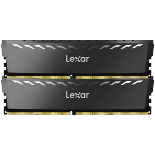 Lexar 2x16GB THOR DDR4 3600 UDIMM XMP Memory with Black heatsink. Dual pack