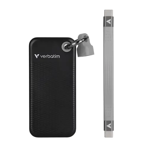 Твърд диск, Verbatim Pocket SSD USB 3.2 Gen 2 1TB Black/Grey - image 1
