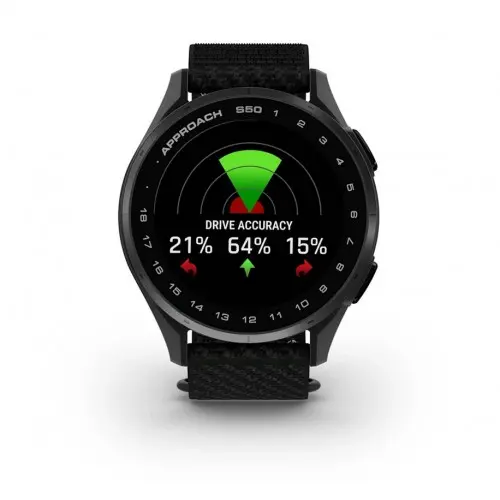 Garmin Approach® S50 - Approach® S50 - Slate Aluminium безел с Black ComfortFit Nylon каишка 010-03010-00 - image 1