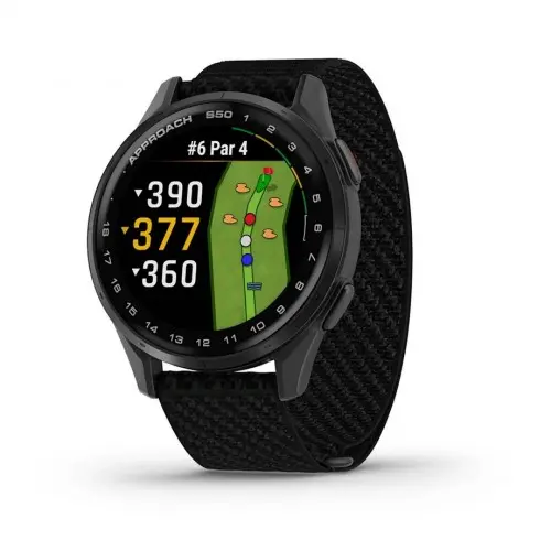 Garmin Approach® S50 - Approach® S50 - Slate Aluminium безел с Black ComfortFit Nylon каишка 010-03010-00