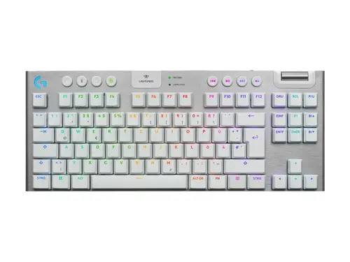 Клавиатура, Logitech G915 X LIGHTSPEED TKL Low-Profile Wireless Gaming Keyboard - WHITE - US INT`L - EMEA28i-935