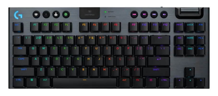 Πληκτρολόγιο, Logitech G915 X LIGHTSPEED TKL Low-Profile Wireless Gaming Keyboard - ΜΑΥΡΟ - US INT`L - EMEA28i-935