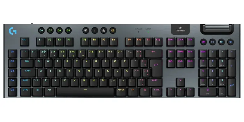 Клавиатура, Logitech G915 X LIGHTSPEED Wireless Gaming Keyboard - BLACK - US INT'L - EMEA28i-935