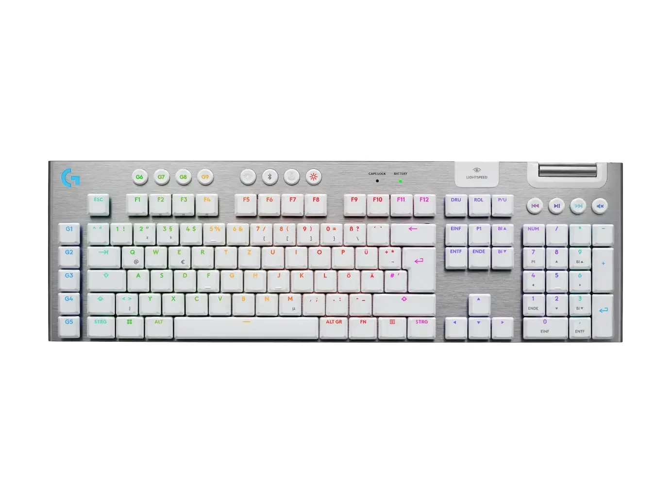 Клавиатура, Logitech G915 X LIGHTSPEED Wireless Gaming Keyboard - WHITE - US INT`L - EMEA28i-935
