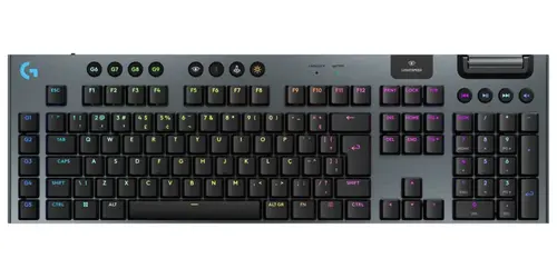 Клавиатура, Logitech G915 X LIGHTSPEED Low-Profile Wireless Gaming Keyboard - Black US International Clicky