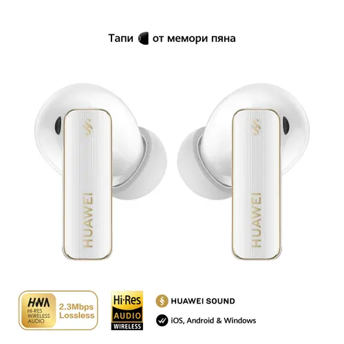 Слушалки, Huawei FreeBuds Pro 4 Piano-T180 Ceramic Whiter - image 6
