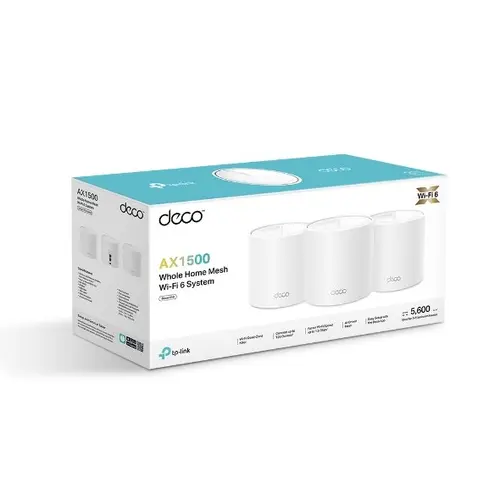 Безжичен рутер TP-LINK Deco X10(3-pack), AX1500, 2xGbE, MU-MIMO, Wi-Fi 6 - image 4