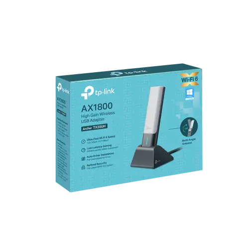 Безжичен адаптер TP-LINK Archer TX20UH, AX1800, двулентов,USB 3.0, Wi-fi 6 - image 5