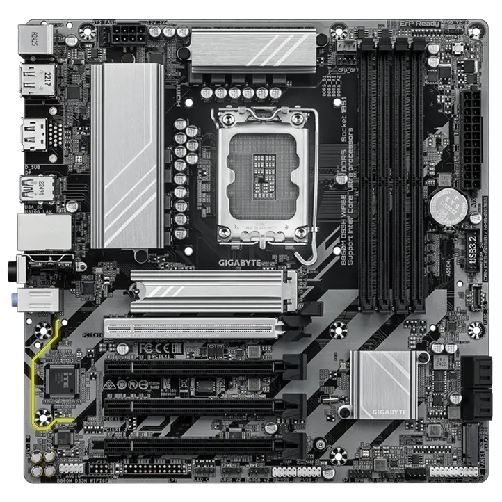 Μητρική κάρτα GIGABYTE B860M DS3H WIFI 6E, LGA 1851 - image 1