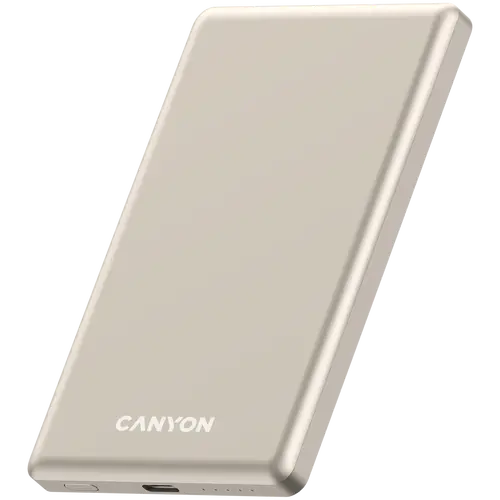 CANYON power bank OnPower 505 slim Magnetic 5000 mAh PD20W Beige - image 1