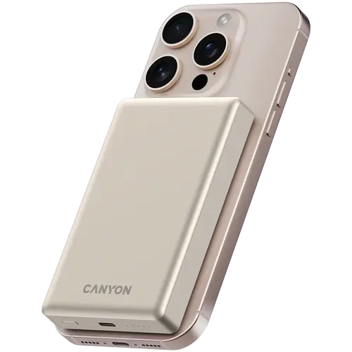 CANYON power bank OnPower 510 slim Magnetic 10000 mAh PD20W Beige - image 5