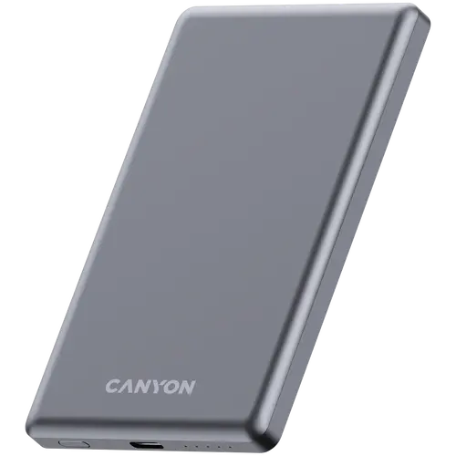 CANYON power bank OnPower 505 slim Magnetic 5000 mAh PD20W Dark Grey - image 1