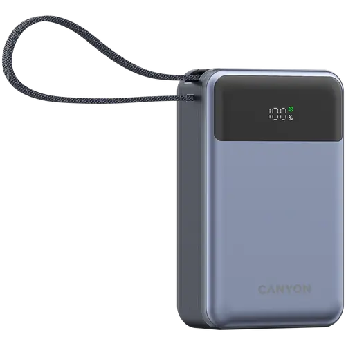 CANYON power bank OnPower 600 built-in cable 20000 mAh PD65W Dark Grey - image 1