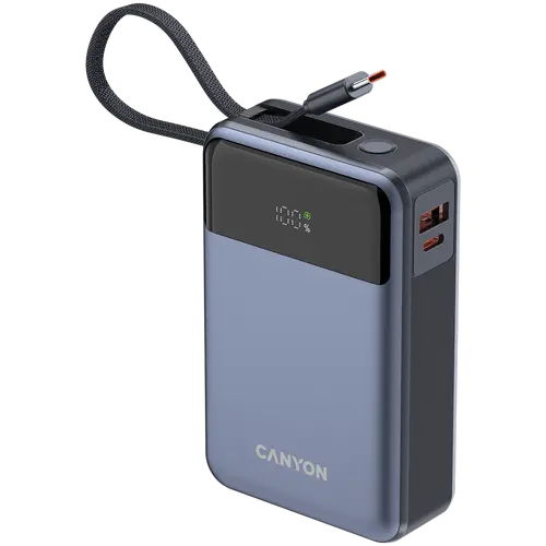 CANYON power bank OnPower 600 built-in cable 20000 mAh PD65W Dark Grey - image 5