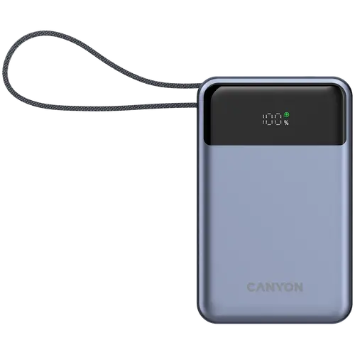 CANYON power bank OnPower 600 με ενσωματωμένο καλώδιο 20000 mAh PD65W Σκούρο γκρι - 1