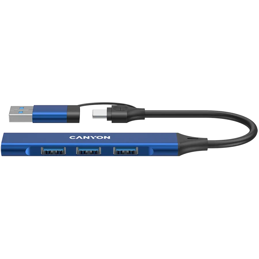 CANYON hub DS-02 4in1 USB-A/C Blue
