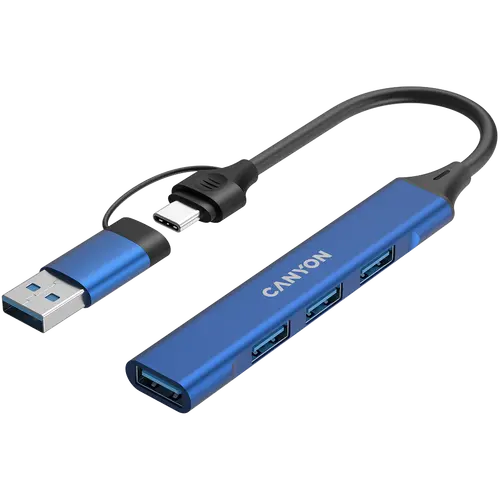 CANYON hub DS-02 4in1 USB-A/C Blue - image 2