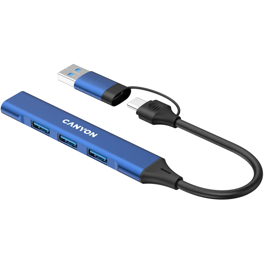 CANYON hub DS-02 4in1 USB-A/C Blue - image 4