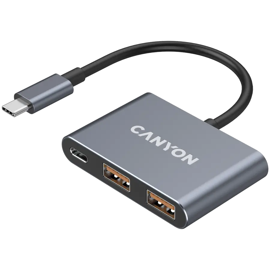 CANYON hub DS-3 3in1 USB-C Dark Grey - image 1