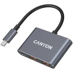 CANYON hub DS-3 3in1 USB-C Dark Grey