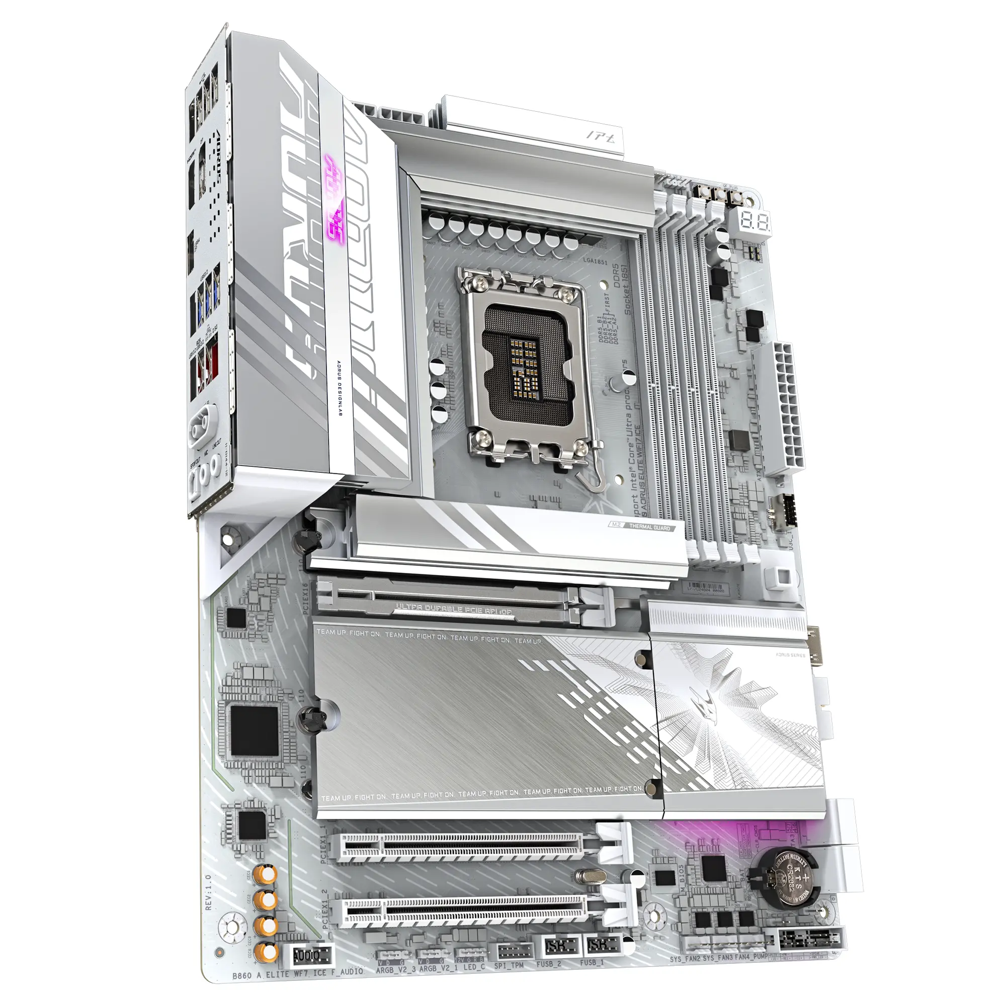 Дънна платка GIGABYTE B860 AORUS ELITE WIF 7 ICE, LGA 1851 - image 1