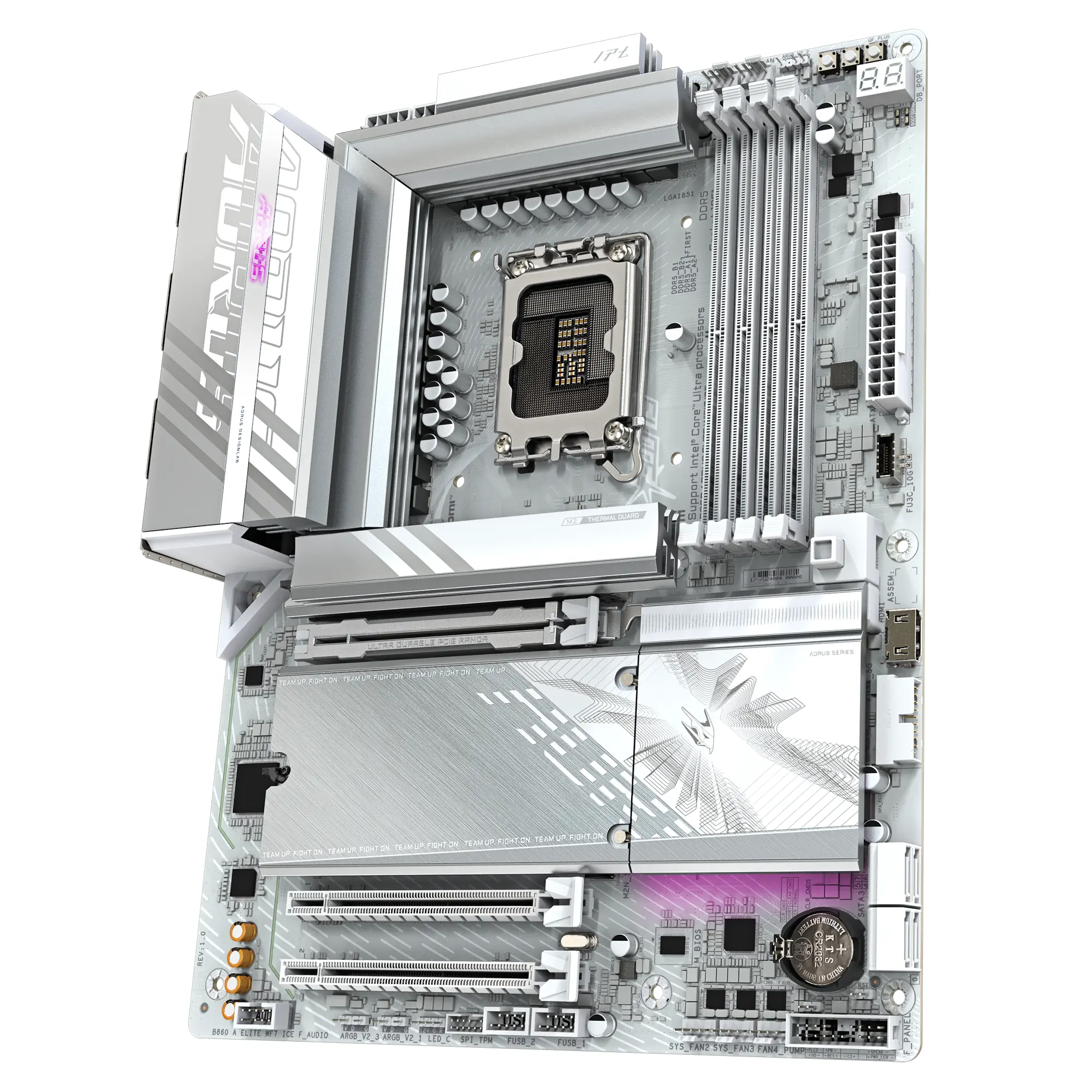 Дънна платка GIGABYTE B860 AORUS ELITE WIF 7 ICE, LGA 1851 - image 2