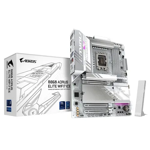 Дънна платка GIGABYTE B860 AORUS ELITE WIF 7 ICE, LGA 1851 - image 4