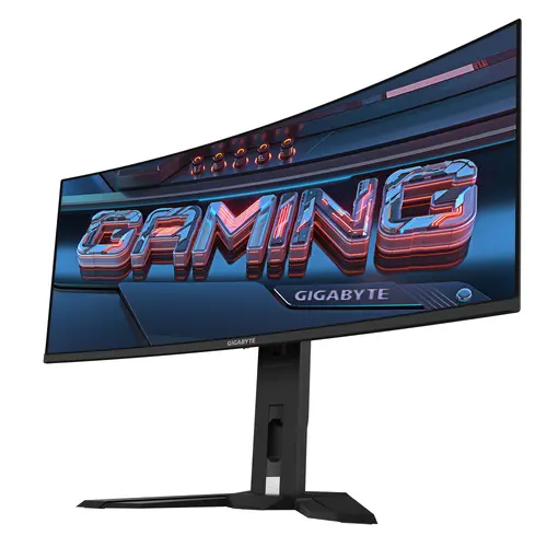 Гейминг монитор GIGABYTE MO34WQC - 34" QD-OLED, WQHD, 175Hz, 0.03ms, Vesa ClearMR 10000, HDR 400, KVM - image 1