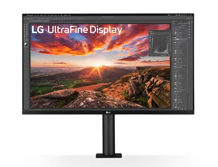 Οθόνη, LG 32UN880K-B, 31.5" UltraFine Ergo 4K, IPS AG, DCI-P3 95%, 5ms, 350 cd/m2, 1000:1, 3840x2160, HDR 10, USB Type-C 60W, USB, HDMI, DisplayPort - image 1