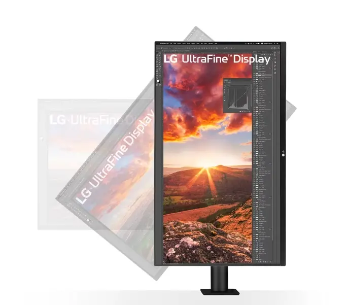 Монитор, LG 32UN880K-B, 31.5" UltraFine Ergo 4K, IPS AG, DCI-P3 95%, 5ms, 350 cd/m2, 1000:1, 3840x2160, HDR 10, USB Type-C 60W, USB, HDMI, DisplayPort, AMD FreeSync, Speaker 5Wx2, LG Switch, Reader Mode, Tilt/Height/Swivel/Pivot/ Extend/Retract, Black - image 5