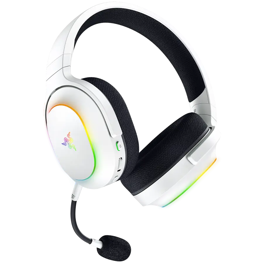 Razer Barracuda X Chroma, Gaming Headset, White, Oval Ear Cushions, 2.4 GHz Wireless / Bluetooth, Breathable Fabric with Memory Foam Cushions, Detachable Razer™ HyperClear Cardioid Mic, 7.1 Surround sound: Only available on Windows 10 64-bit (or higher) - image 3