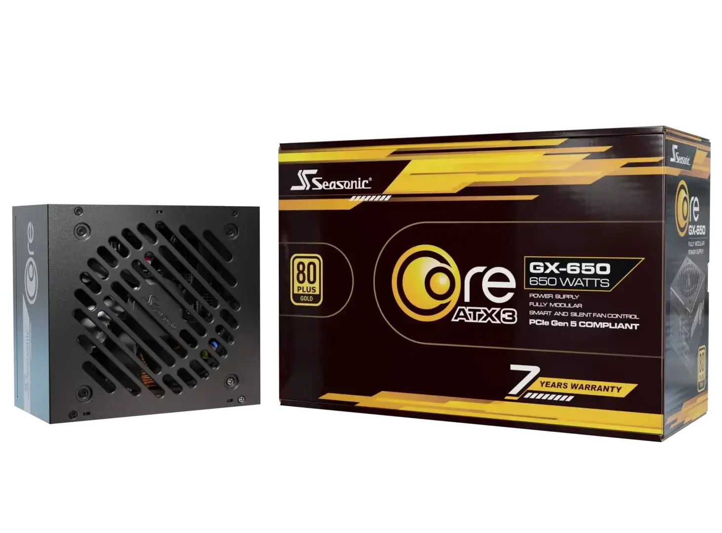 Seasonic захранване PSU ATX 3.1 650W Gold, Full Modular, PCIe 5.1 - CORE GX-650 V2 - SRP-CGX651-A5A32SF - image 8