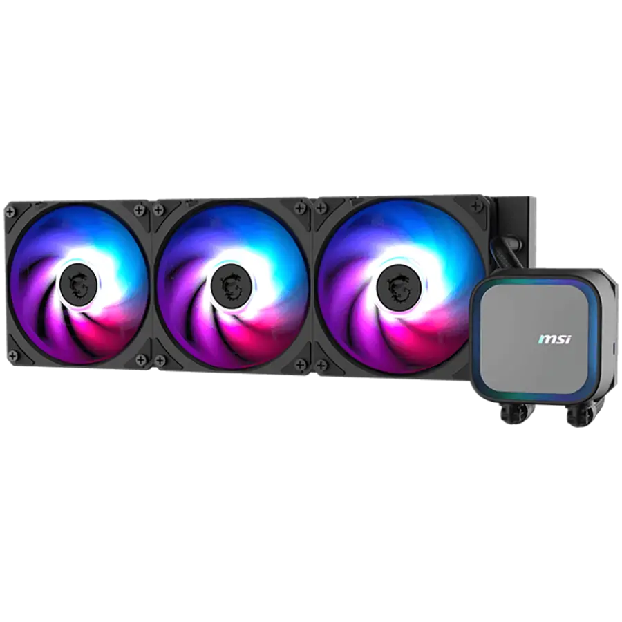 MSI MAG CORELIQUID A13 360, 3x120mm Pre-installed ARGB Daisy Chain Fans, Replacable Top Cover, Copper Base Intel LGA 1700/1851, AMD AM5/AM4, 3Y Warranty - image 1