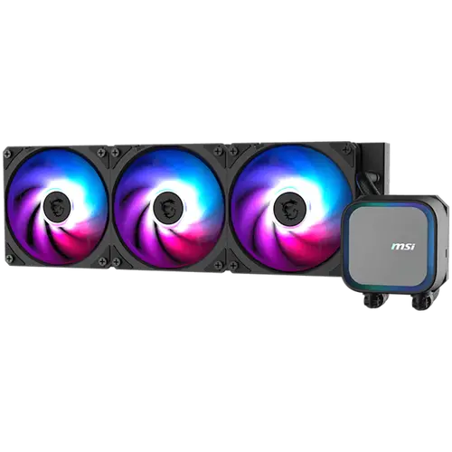 MSI MAG CORELIQUID A13 360, 3x120mm Pre-installed ARGB Daisy Chain Fans, Replacable Top Cover, Copper Base Intel LGA 1700/1851, AMD AM5/AM4, 3Y Warranty - image 1